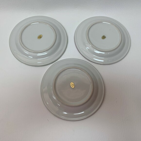 J Brinley Plates Cheer Peace Joy Small Holiday Decorative 6" across Lot of 3 - Picture 5 of 8